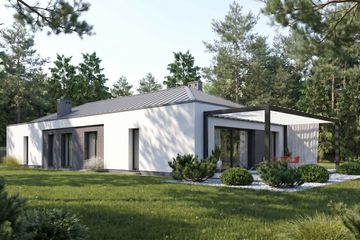 Projekt domu Promptus II G2 - parterowy dom o powierzchni 113,32 m², dach kopertowy - ujęcie 2