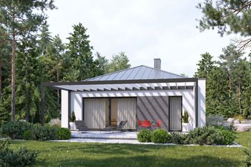 Projekt domu Promptus II G2 - parterowy dom o powierzchni 113,32 m², dach kopertowy - ujęcie 4