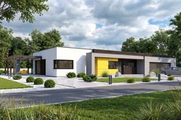 Projekt domu Illecebrosus VI G3 - parterowy dom o powierzchni 162,82 m², dach płaski - ujęcie 3