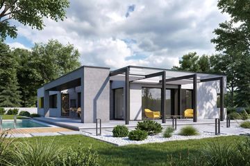 Projekt domu Illecebrosus VI G3 - parterowy dom o powierzchni 162,82 m², dach płaski - ujęcie 4