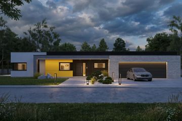 Projekt domu Illecebrosus VI G3 - parterowy dom o powierzchni 162,82 m², dach płaski - ujęcie 6