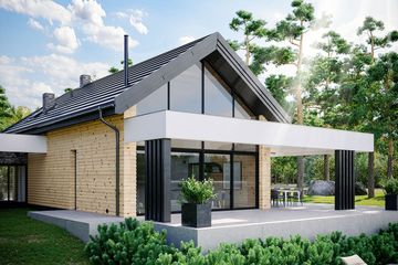  Projekt domu HomeKoncept 66 A G2 (KRX1113) - projekt domu parterowego z poddaszem - Zdjęcie 5