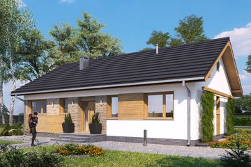  Projekt domu Janek (1675) (KRD2826) - projekt domu parterowego - Zdjęcie 1