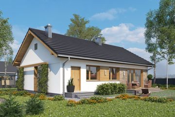  Projekt domu Janek (1675) (KRD2826) - projekt domu parterowego - Zdjęcie 2