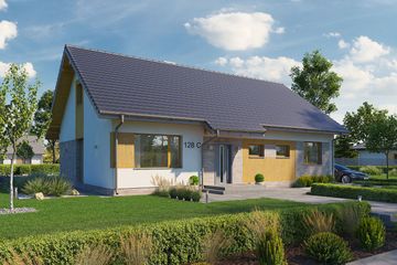  Projekt domu Domena 128 C (WRW1341) - projekt domu parterowego - Zdjęcie 2