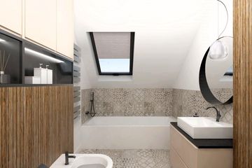 Projekt domu KA114 T - parterowy z poddaszem dom o powierzchni 145,66 m², dach dwuspadowy - ujęcie 12