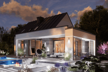  Projekt domu Domidea 98 (WAC1102) - projekt domu parterowego z poddaszem - Zdjęcie 7