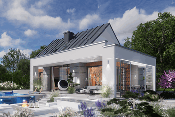  Projekt domu Domidea 98 (WAC1102) - projekt domu parterowego z poddaszem - Zdjęcie 6