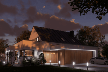  Projekt domu Domidea 98 (WAC1102) - projekt domu parterowego z poddaszem - Zdjęcie 4