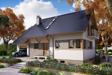  Projekt domu BW-36 wariant 14 podpiwniczony (JGC1228) - projekt domu parterowego z poddaszem - Zdjęcie 2