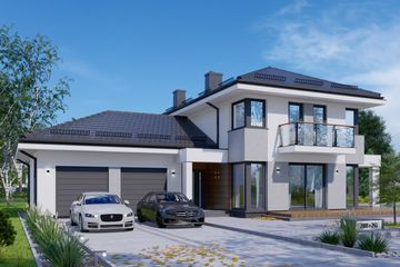  Projekt domu APS 288 + 2G (LUA1496) - projekt domu z pełnym piętrem - Zdjęcie 1