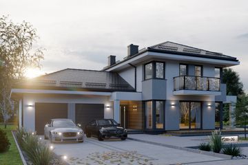  Projekt domu APS 288 + 2G (LUA1496) - projekt domu z pełnym piętrem - Zdjęcie 3