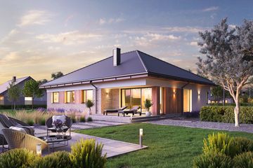  Projekt domu Domena 129 B (WRW1342) - projekt domu parterowego - Zdjęcie 2