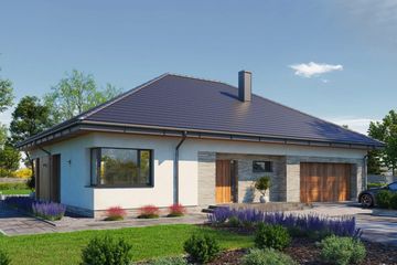  Projekt domu Domena 129 B (WRW1342) - projekt domu parterowego - Zdjęcie 1