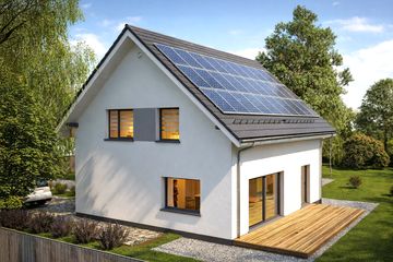  Projekt domu eko Typowy 46 (KKE1046) - projekt domu parterowego z poddaszem - Zdjęcie 2