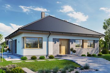  Projekt domu Domena 121 C1 (WRW1343) - projekt domu parterowego - Zdjęcie 1