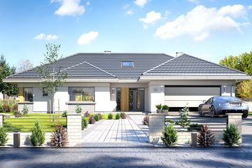  Projekt domu Willa Parterowa wariant D (WAH1980) - projekt domu parterowego - Zdjęcie 2