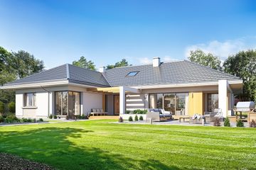  Projekt domu Willa Parterowa wariant D (WAH1980) - projekt domu parterowego - Zdjęcie 3