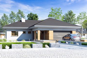  Projekt domu Dolomit II z garażem 2-st. [A] (WRF2066) - projekt domu parterowego - Zdjęcie 1