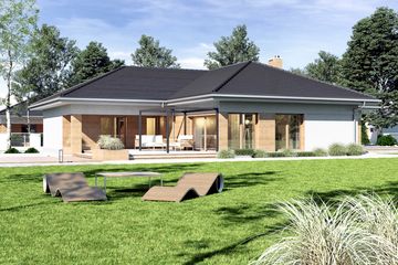  Projekt domu Dolomit II z garażem 2-st. [A] (WRF2066) - projekt domu parterowego - Zdjęcie 2