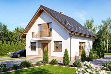  Projekt domu Lungo 4 (WOF1135) - projekt domu parterowego z poddaszem - Zdjęcie 1