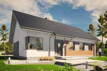  Projekt domu Domena 103 C1 (WRW1344) - projekt domu parterowego - Zdjęcie 1