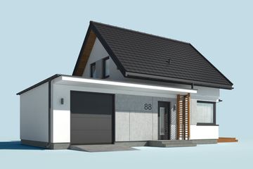  Projekt domu Orlean 7A C dom mieszkalny, całoroczny (SLN2693) - projekt domu parterowego z poddaszem - Zdjęcie 3