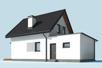  Projekt domu Orlean 7A C dom mieszkalny, całoroczny (SLN2693) - projekt domu parterowego z poddaszem - Zdjęcie 4