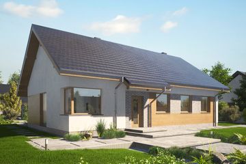  Projekt domu Domena 103 C2 (WRW1345) - projekt domu parterowego - Zdjęcie 1
