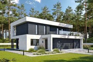  Projekt domu Stanowczy D70 (WWB1079) - projekt domu z pełnym piętrem - Zdjęcie 1