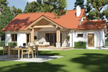  Projekt domu Anita Nova A Plus (WRR1042) - projekt domu parterowego z poddaszem - Zdjęcie 3