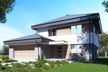  Projekt domu uA41v3 (WCB1188) - projekt domu z pełnym piętrem - Zdjęcie 1