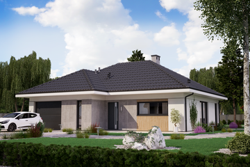  Projekt domu Ka26 war.1 (PKT1139) - projekt domu parterowego - Zdjęcie 1