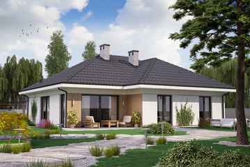  Projekt domu Ka26 war.1 (PKT1139) - projekt domu parterowego - Zdjęcie 2