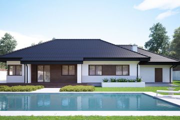  Projekt domu uA139 (WCB1195) - projekt domu parterowego - Zdjęcie 3