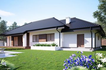  Projekt domu uA139 (WCB1195) - projekt domu parterowego - Zdjęcie 4