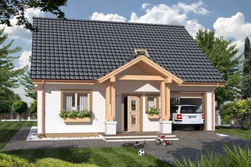  Projekt domu Harmonia A 100 MDM (WRR1043) - projekt domu parterowego z poddaszem - Zdjęcie 1