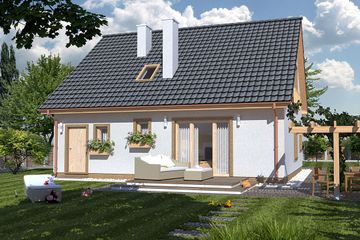  Projekt domu Harmonia Dworek A 100 MDM (WRR1044) - projekt domu parterowego z poddaszem - Zdjęcie 2