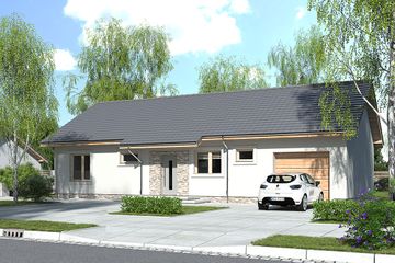  Projekt domu Nina 2 Nova D PLUS strop monolityczny (WRR1049) - projekt domu parterowego - Zdjęcie 1