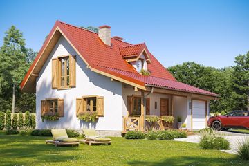  Projekt domu Sosenka 5 wariant B (WAH1991) - projekt domu parterowego z poddaszem - Zdjęcie 2