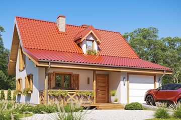  Projekt domu Sosenka 5 wariant B (WAH1991) - projekt domu parterowego z poddaszem - Zdjęcie 1