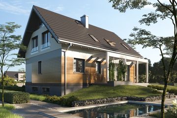  Projekt domu Agaton Polo (1685) (KRD2840) - projekt domu parterowego z poddaszem - Zdjęcie 3