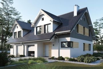  Projekt domu Lila Rex Duo (1684) (KRD2835) - projekt domu parterowego z poddaszem - Zdjęcie 1