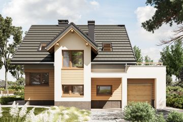  Projekt domu Mirona Neo (1693) (KRD2833) - projekt domu parterowego z poddaszem - Zdjęcie 2