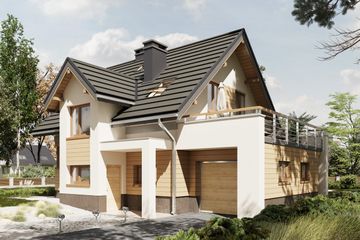  Projekt domu Mirona Neo (1693) (KRD2833) - projekt domu parterowego z poddaszem - Zdjęcie 3