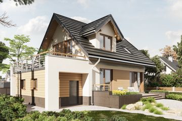  Projekt domu Mirona Neo (1693) (KRD2833) - projekt domu parterowego z poddaszem - Zdjęcie 4