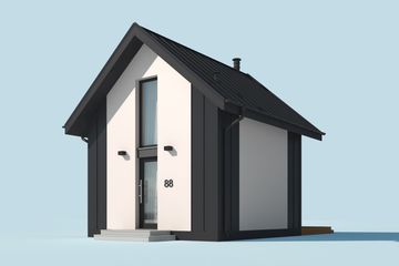  Projekt domu letniskowego Lido A szkielet drewniany dom letniskowy na zgłoszenie do 35 m2 (SLN2703) - projekt domu parterowego - Zdjęcie 1