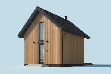  Projekt domu letniskowego Lido 2 A szkielet drewniany dom letniskowy na zgłoszenie do 35 m2 (SLN2698) - projekt domu parterowego - Zdjęcie 2