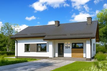  Projekt domu APS 324 (LUA1458) - projekt domu parterowego - Zdjęcie 1