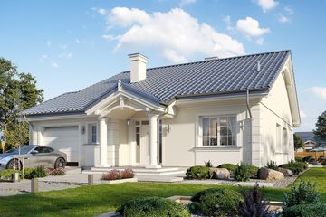  Projekt domu Parterowy wąski wariant B (WAH1990) - projekt domu parterowego - Zdjęcie 3